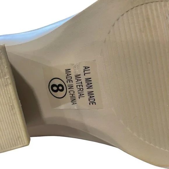 Soda White Western Cowboy Boots Womens Size 8 Pointed‎ Toe Block Heel Y2K Rodeo - Picture 10 of 10